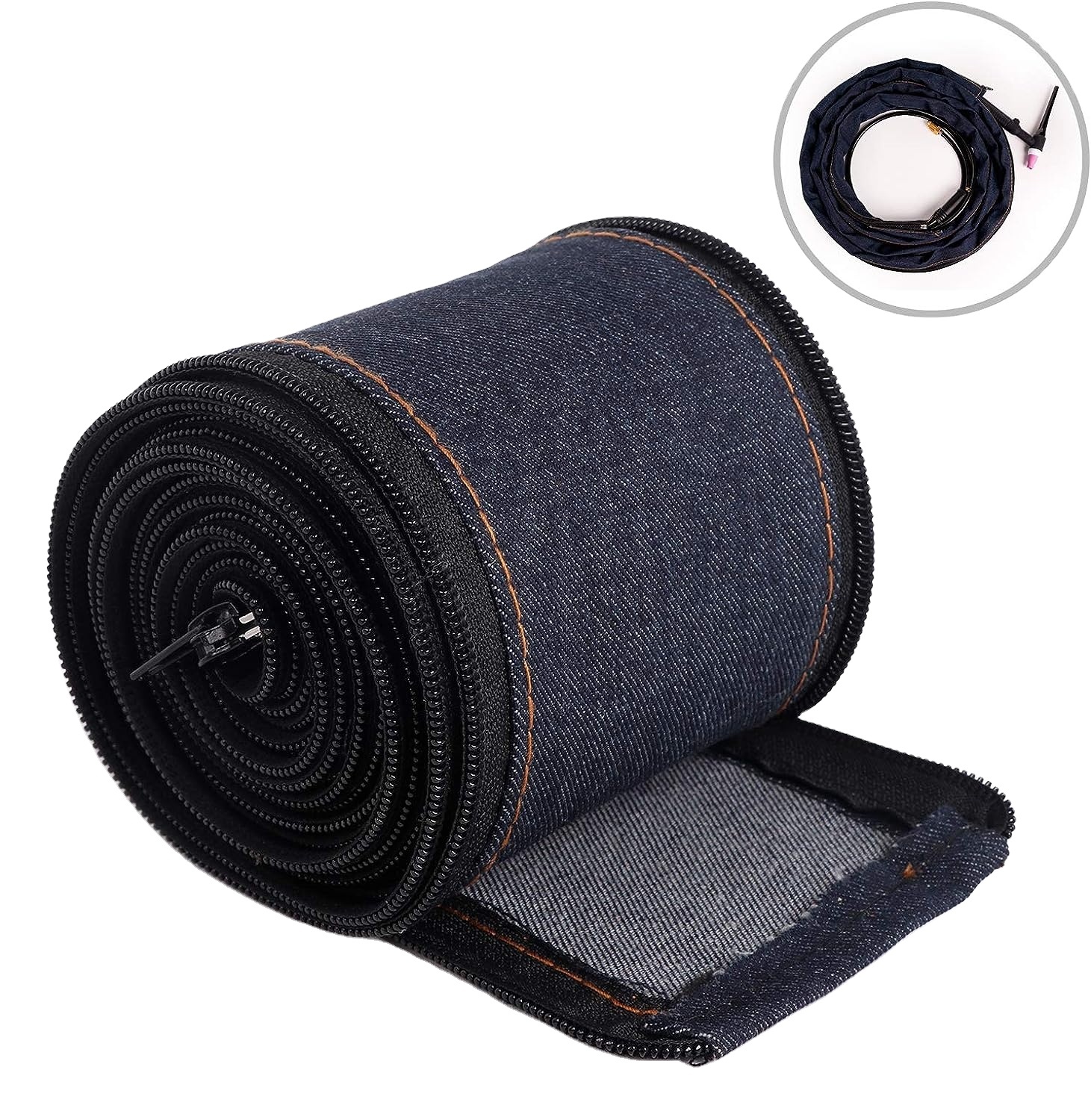 Durable Welding Torch Cable Cover Cowboy Zipper Jacket Style Protector for Gas Arc Torch