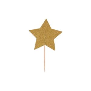 Wholesale Wedding Dessert Birthday PE Star Cupcake Toppers from china suppliers