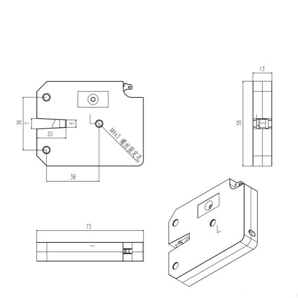 DC 3V 5V 12V 24V Titanium Wire Lattice Cabinet Electromagnetic Lock
