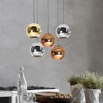 Silver gold copper Color Glass Globe Pendant Light for indoor home Kitchen