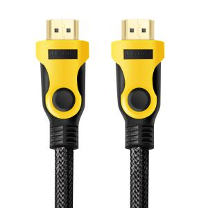 Wholesale Durable Insulator Black yellow Pin Gold HDMI Cable 10FT NYLON HDMI 1.4 Cable For TV from china suppliers