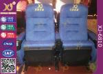 Fabric Upholstery Soft Padded Stadium Theater Seating With OEM Logo Sew On Back