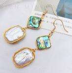 Natural Baroque Pearl Earring Fashion Korean Oversized White Pearl Drop Earrings