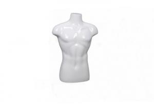 Wholesale Male Upper Body Shop Display Dummy Fiberglass Material Glossy White Color from china suppliers