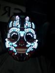 2019 New design Music- activated LED mask for festival Parties Light up Makeup
