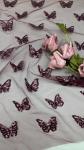 Luxary Butterfly Sequin Embroiderey Fabric Durable and Elegant Luxary Embroidery