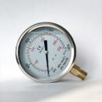 1600kPa 100mm Stainless Steel Pressure Gauge Manometer Glycerine Filled Pressure