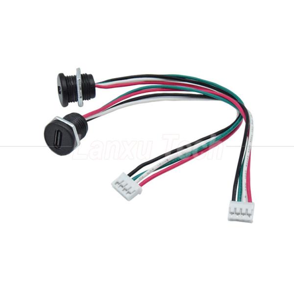 Waterproof USB Type C Female Socket Jack to 4 Pin PH 2.0 XH 2.54 SH1.0 VH ZH MX