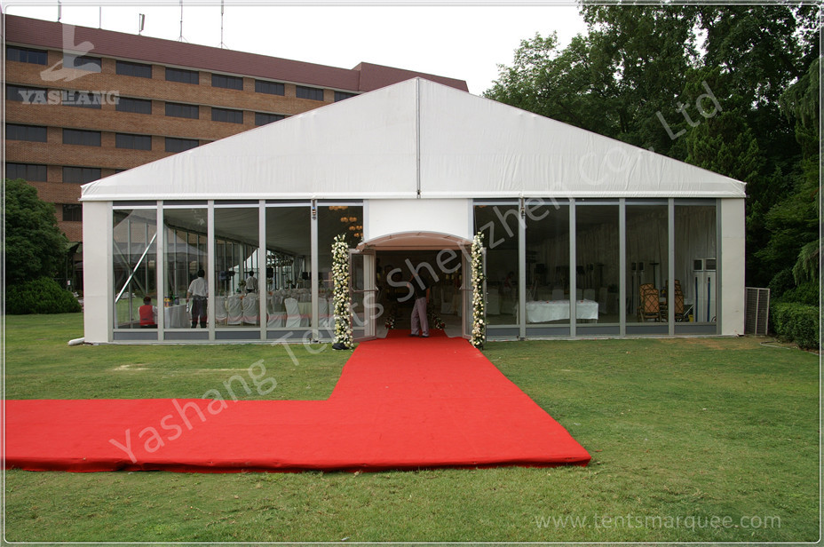350 Seater Wedding Reception Marquee Banquet Tent Rental With Clear Glass Walls