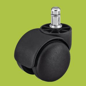 Wholesale high quality casters double wheel ring stem cabinet caster PA material from china suppliers