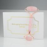 Pink Length 150mm Rose Quartz Jade Roller Natural Quartz Guasha Stone