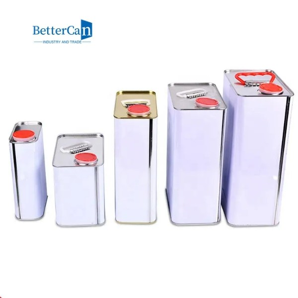 1 Gal Engine Oil Tin 1 Liter Metal Packaging Tins With Plastic Stopper Screw Lid