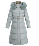 Custom Clothing Factory China Women'S Slim Down Jacket Long Winter Coat Hooded