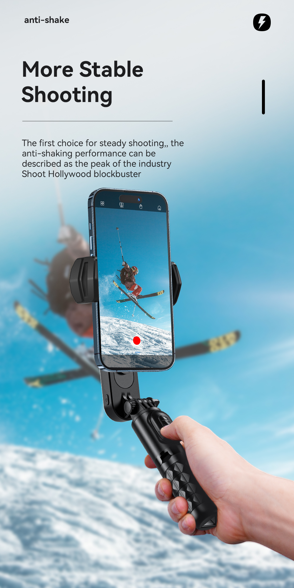 Essager 2022 Yunxiang Single-axis Gimbal Stabilizer Phone Holder With LED Fill Light Handheld Mobile Phone Stand