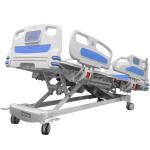 Metal Clinic Hospital Furniture Abs Side Rail Electric Control Folding Patient