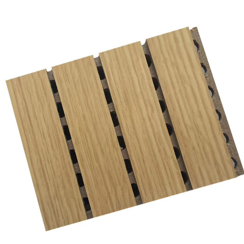 Melamine Finish Grooved MDF Sound Proof Acoustic Wood Panels With Holes