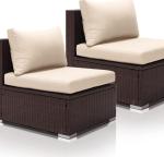 Indoor/Outdoor Furniture Sets Rattan All-Weather Washable Cushions with Coffee