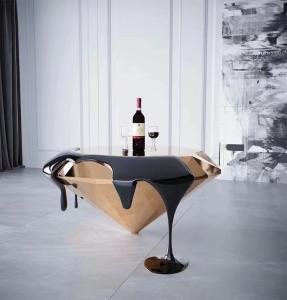 Wholesale Multi Colour Fiberglass Coffee Table Unique Italian Design Diamond Lava Shape from china suppliers