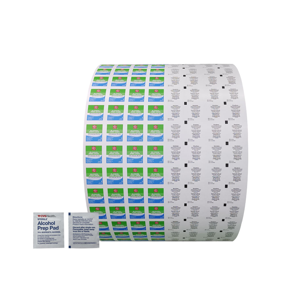 Kraft Paper BZK Antiseptic Swab for Aluminum Foil Laminated Film Packing Alcohol Pads
