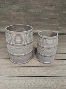 Wholesale Modern Waterproof Large Fiber Clay Garden Planters Outdoor from china suppliers