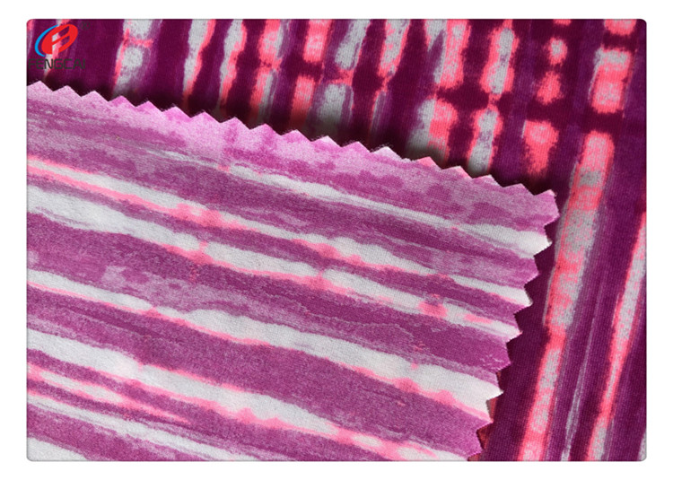 Warp Knit Print Nylon Spandex Fabric For Underwear Yoga Suit