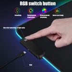 Waterproof Large RGB Gaming Mouse Pads Anti Slip Rubber Base Glowing Led