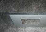 Flat Range Hood Glass , Curved Glass Chimney Hood With Safety Corners