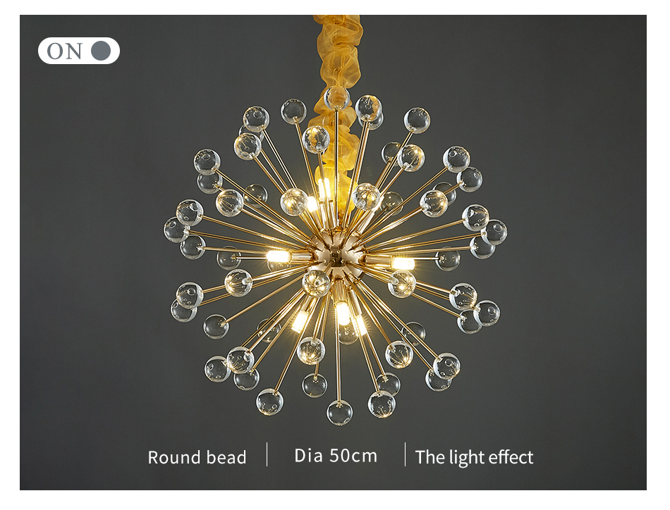 Modern Crystal Chandelier Lighting For Living Room Bedroom Restaurant Dandelion Chandelier(WH-CY-207)