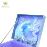 Custom Logo Magnetic Folding Gift Box With Ribbon Carton Black Rigid Flat Luxury