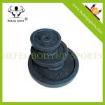 Rubber Coated Fitness Weight Plates Straight Edge For Crossfit Power Training