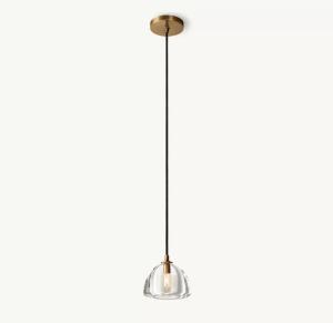 Wholesale Metal Glass Hemisphere Suspended Pendant Light 110-220 Volts from china suppliers