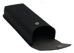 Black Red Leather Eyewear Case For Spectacles And Sunglasses