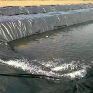 Wholesale UV Resistant 45 Mil HDPE Geomembrane Pond Liner for Fish Farming 50m-200m Length from china suppliers