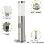 Stainless Steel Outdoor Garden Electrical Power Sockets Outlet LED Post Light