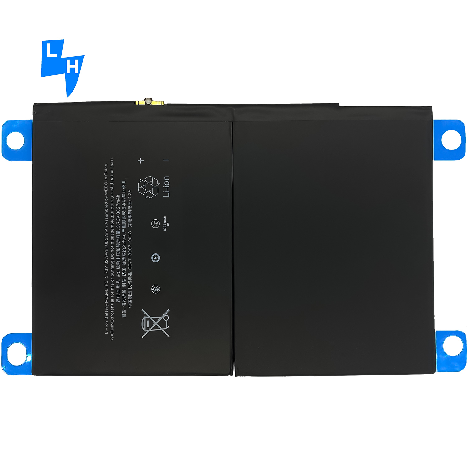 Battery for iPad Air A1474 A1475 A1476 A1822 A1823 A1893 A1954 A2197 A1484 8827mAh