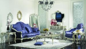 Wholesale Dark Blue Luxury Living Room Furniture Sectional Velvet Modern American Sofas Sets from china suppliers