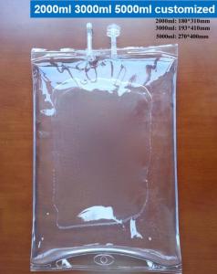 Wholesale Large Volume 2000ml 3000ml 5000ml 7mm veterinary Disposable PVC Infusion IV Bag with Twist-Off Double Port from china suppliers