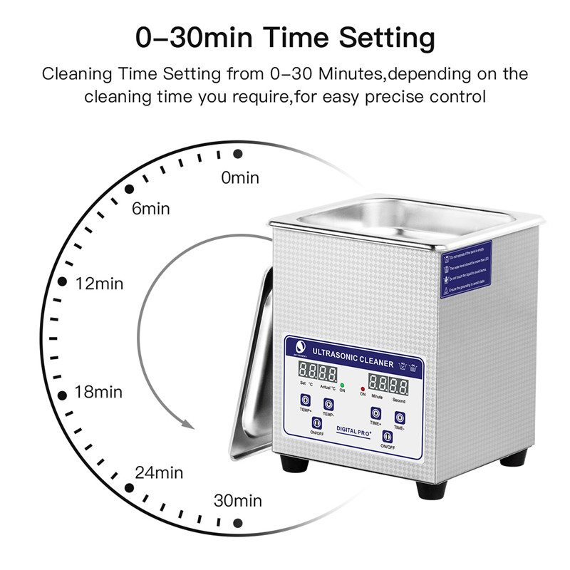 220v 2L Dental Equipment Ultrasonic Cleaner 80W With Basket