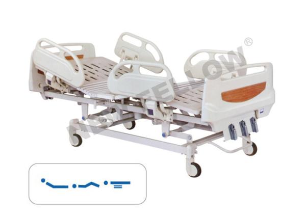 Powder - coated Steel Manual Three Crank Medical Hospital Beds With ABS