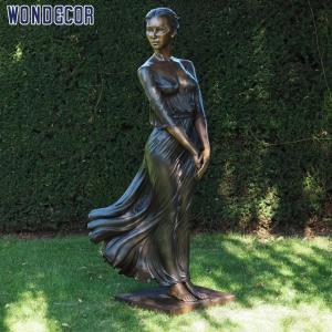 Wholesale Dark Yellow Bronze Statues Sculpture Lady Bronze Statue Garden Decoration from china suppliers