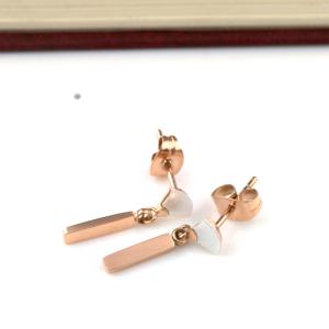 Wholesale Elegant Lady Fashion Jewelry Stainless Steel Fan-Shaped Drop Earrings from china suppliers