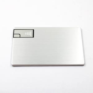 Wholesale Silver Metal 2.0 Credit Card USB Sticks 16GB 32GB ROSH Approved from china suppliers