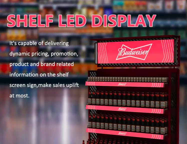 LONGVISION Digital Shelf Led Screen Display TV Supermarket Ultra Slim