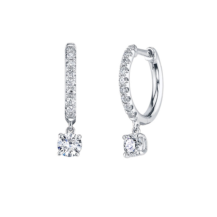 Cute Style Fashionable Jewelry Crystal Cubic Zirconia Hoop Earrings For Women