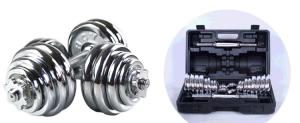 Wholesale Adjustable Chrome Dumbbell Set15kg 20kg 30kg for Man Fitness Manufacture Price from china suppliers