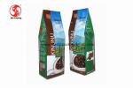 Coffee Bean Packaging Stand Up Plastic Bags , Pillow Shape Ground Coffee Bags