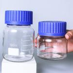 Wide Mouth Graduated Round Reagent Media/Storage Lab Glass Bottle Set With GL80