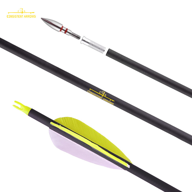 Wholesale price Id .245",6.2mm Spine 250/300/340/400/500/600 Hunting and Target Striker Arrows
