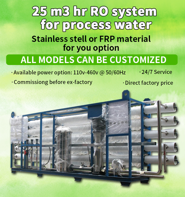 99.7% Rejection Reverse Osmosis RO Plant Desalination Plant 25m3hr