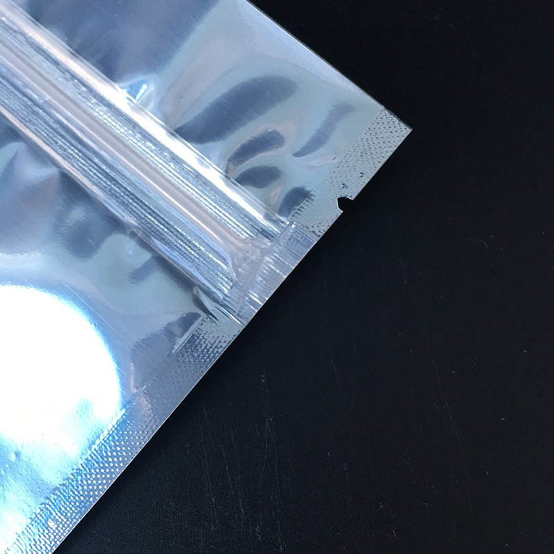 Customized Printing front zip lock aluminum foil Plastic bags for cosmetic makeup brush packaging